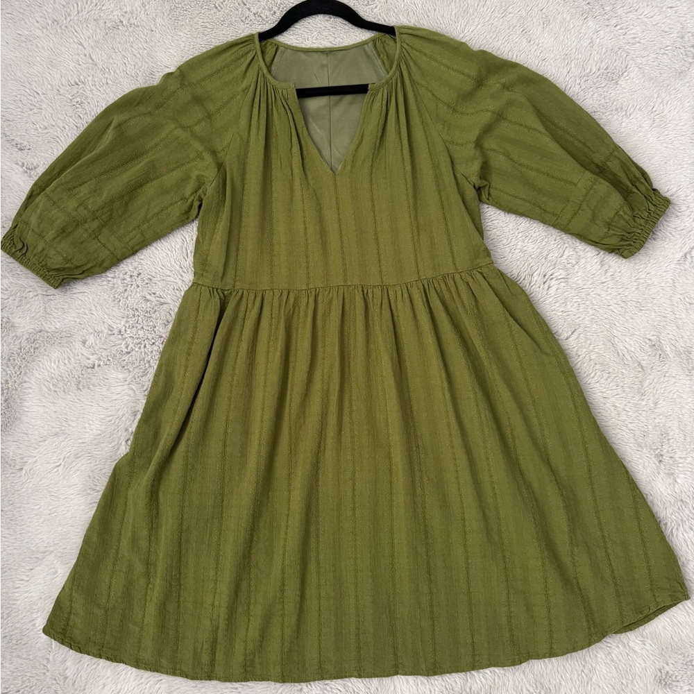 Elegant Olive Green Dress